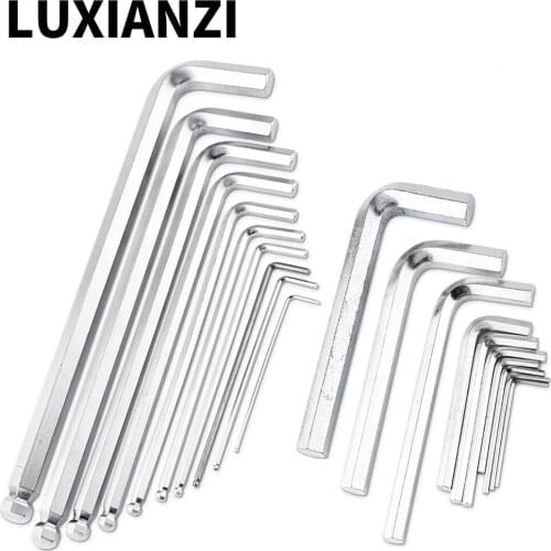 LUXIANZI 10pc L Wrench Allen Key Set Bicycle screwdriver Repair Hand Tools 1.5-14mm Ball End Torx Star Universal Hexagon Spanner