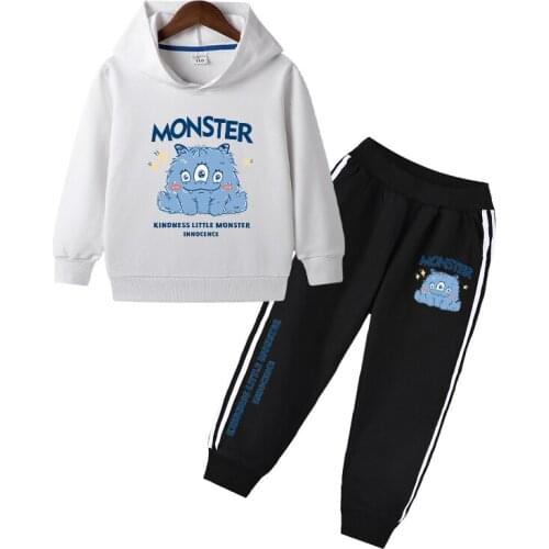 2021 New Cotton Boy Girls T-Shirt Sportswear Kids Child Children Trouser Autumn Spring Clothes Long Sleeve Fashion Sport suit