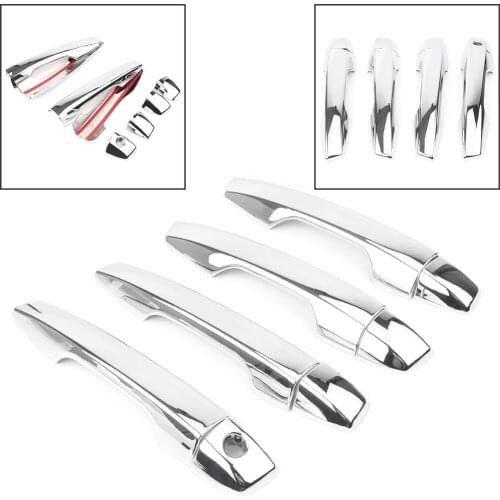 Chrome Door Handle Cover Trim Decorations Smart holes for Mitsubishi Eclipse Cross 2018 Front Rear Right Left 4PCS