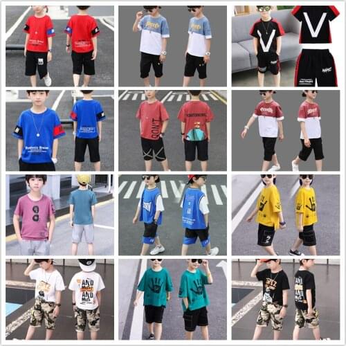 Clothing Sets for Teens 2 4 5 6 7 8 9 10 11 12 Years 2Piece Outfits New 2021 Trend Clothing for Boys Child Summer Clothes Set