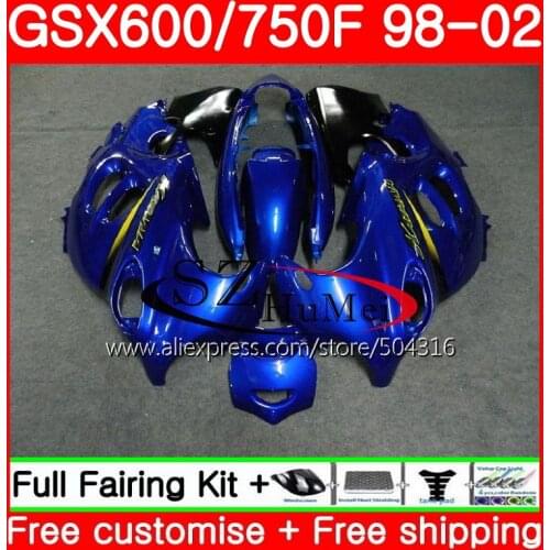 Body For SUZUKI KATANA GSX600F glossy blue GSXF 600 750 28SH3 GSXF600 98 99 00 01 02 GSXF750 1998 1999 2000 2001 2002 Fairings
