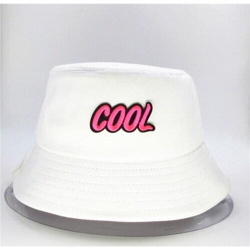 LDSLYJR cool letter embroidery cotton Bucket Hat Fisherman Hat outdoor travel Sun Cap Hats for men and Women 309
