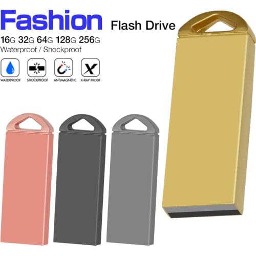 USB 2.0 USB Flash Drive 64GB 32GB 16GB 8GB Pen Drive Metal Flash Drive Storage Device Custom logo For photography wedding gift