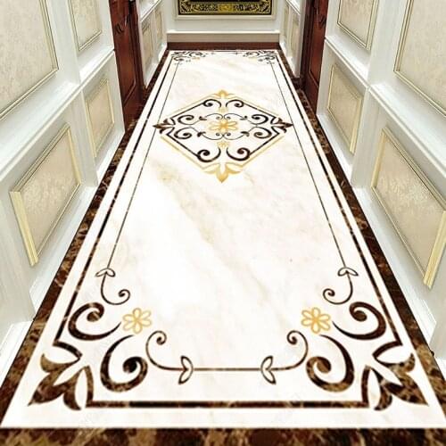 Custom 3D Floor Painting Mural Chinese Style Marble Wallpaper Living Room Hotel Corridor Aisle 3D Floor Tiles Waterproof Sticker