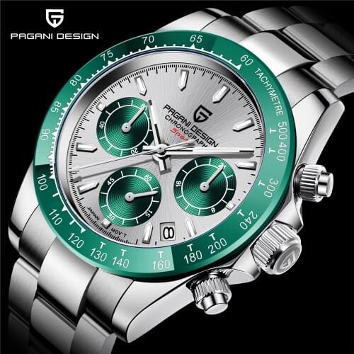 PAGANI DESIGN 2021 New Top Fashion Casual Men Quartz Watch Stainless Steel Sapphire Multi-function Waterproof 100M Busines Watch