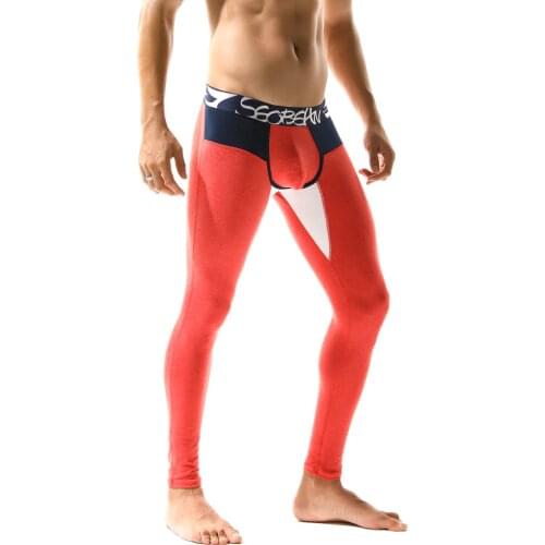 Autumn And Winter Sexy Mens Breathable Long Johns Cotton Male Thermal Leggings Underwear Comfortable Home Sleepwear Soft Pants