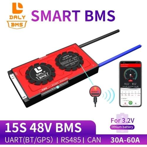 DALY 3.2V 48V LifePo4 15S BMS 20A 30A 40A 60A 80A 100A PCM Battery Protection Board with Balancer for Lithium Ion Battery Module