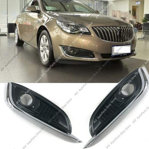 Fit For Buick Regal 2014 2015 2016 2017 High quality Chrome Front Bumper Bezels Fog Light Covers 1 Pair