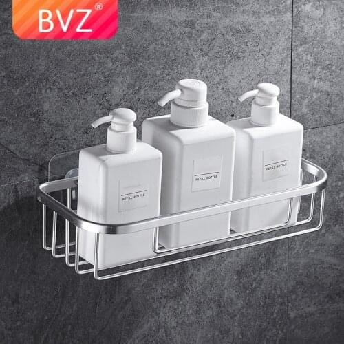 BVZ A Style 3 colors Bathroom Shelf Holder Space Aluminum Bathroom Shower Shampoo Soap Cosmetic Shelves Bathroom Accessories