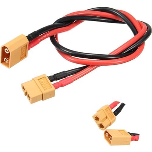 XT60/T Plug Male to Female Connector Extension Power Wire With 300mm 14AWG Silicone Cable