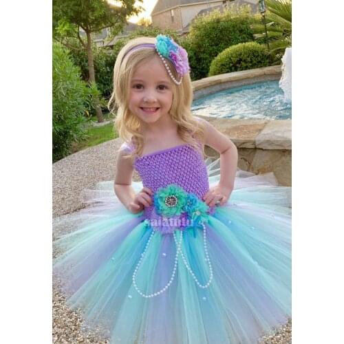 Blue Party Spring Summer Autumn Winter Kids Clothes Children Princess Wedding Clothing Vestido tutu Costume Tutu Girls dress