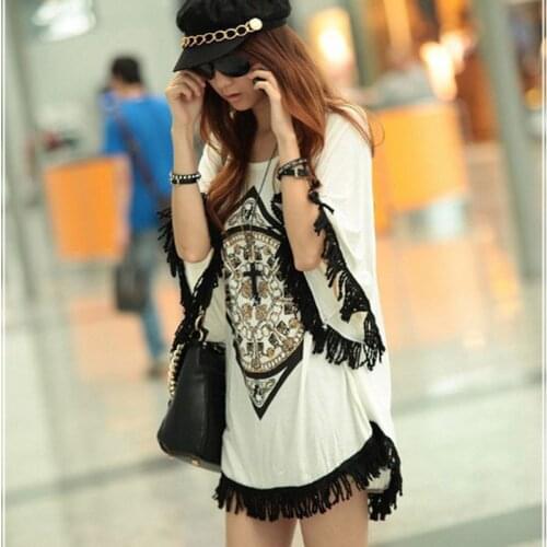 Loose maternity clothes tassel t-shirt t shirts women summer clothes for women 2020 pregnant clothes A006