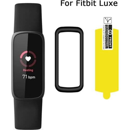 Protective Film for Fitbit Luxe Smart Wristband 3D Curved Full Coverage Screen Protector/HD Soft TPU Film Cover for Fitbit Luxe