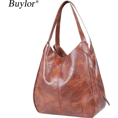 Buylor Crossbody Bag Vintage Handbags Women Designers Luxury Shoulder Messenger Bag Large Capacity Fashion Brand Top-handle Bags