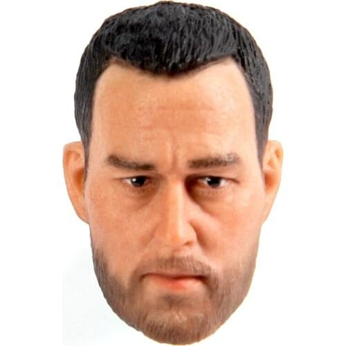 1:12 Head Sculpt Carving Men Head Sculpture Robert For 6" Male Body Soldier Toy in stock