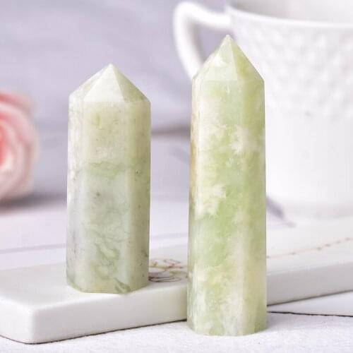1pc Natural Crystal Point Snowflakes Jade Healing Reiki Obelisk Quartz Wand Tower Ornament for Home Decor Pyramid Christmas Gift