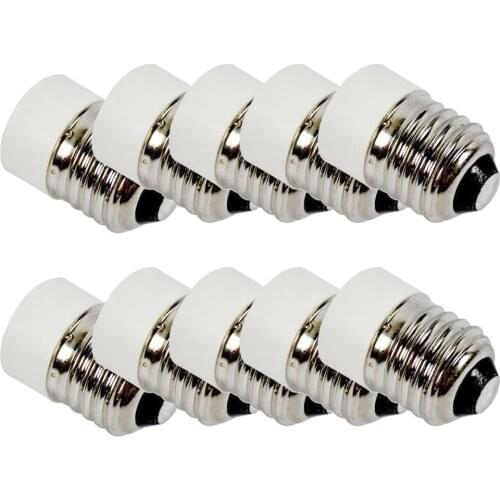 10 E27 Male Plug to E14 Female Socket Base LED Light Lamp Bulb Adapter Converter