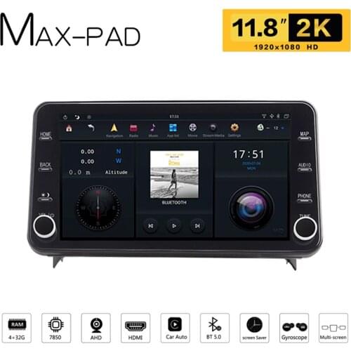 11.8 Inch MAX-PAD For 2020 Toyota RAV4 Streaming Media Navigation 4K HD Video Playing Screen 1.8GHz PX6 Car Multimedia Player