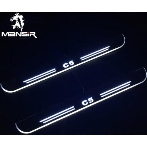 12V LED Door Sill Lights For Citroen C5 2008 2009 2010 2011 2012 2013 20142015 Pedal Board Pathway Welcome Car Scuff Plate Light
