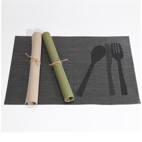 2 PCS Rectangular Pvc Table Cover Heat-insulating Placemat Table Cloth Square Stain Resistant Coaster Mat Kitchen Accessories