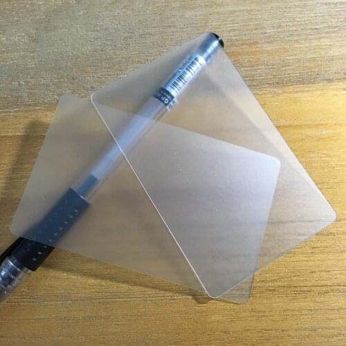 500pcs/lot wholesale name business card 85.5*54mm matte plastic pvc blank transparent card without print