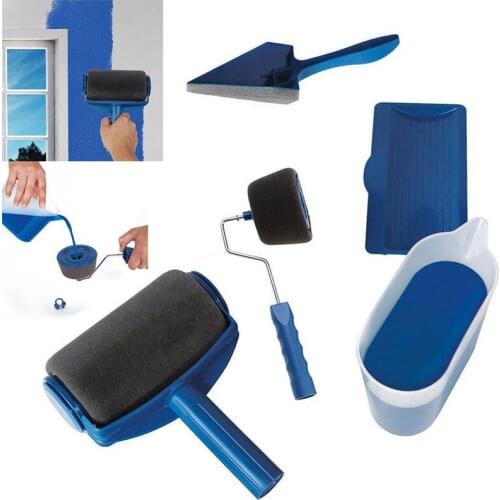8Pcs Multifunctional Paint Roller Wall Decorative Brush Household DIY Renovation Tools Brush Set Easy to Operate Painting Roller