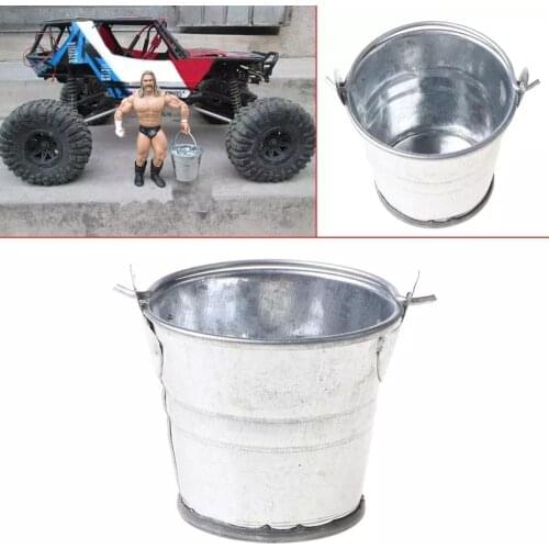 1/10 Scale Accessories Mini Metal Pail Bucket for RC Crawler Car Axial SCX10 Traxxas TRX4 Tamiya CC01 RC4WD D90 TF2 Simulation