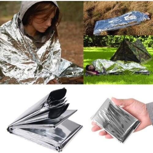 1 piece of 130x210cm emergency blanket, low temperature rescue first aid, campsite heat rescue, also suitable for plants