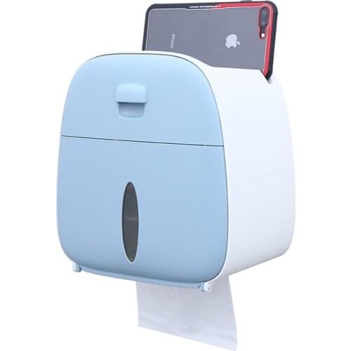 Toilet Paper Holder Waterproof Tissue Box Plastic Toilet Paper Holder Wall Mount Bathroom Organizer Storage Box Napkin Dispenser