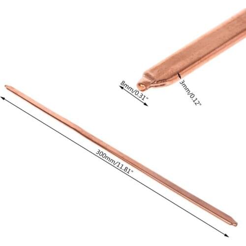 80/130/170/220/300mm Pure Copper Tube Flat Heatsink Cooler For Laptop Notebook