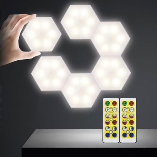 DIY Dimmable LED Under Cabinet Light Touch Led Puck Lights Battery Closets Night Lamp with Remote Control for Wardrobe Bathroom