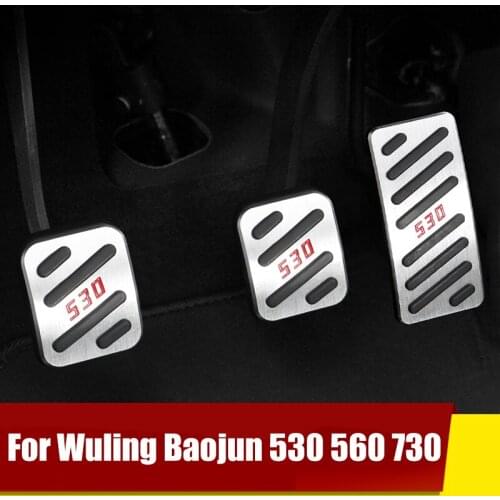 For Wuling Baojun 530 560 730 AT/MT Aluminum alloy Car Accelerator Gas Pedal Brake Pedal Clucth Pedal Plate Non Slip Pad Cover