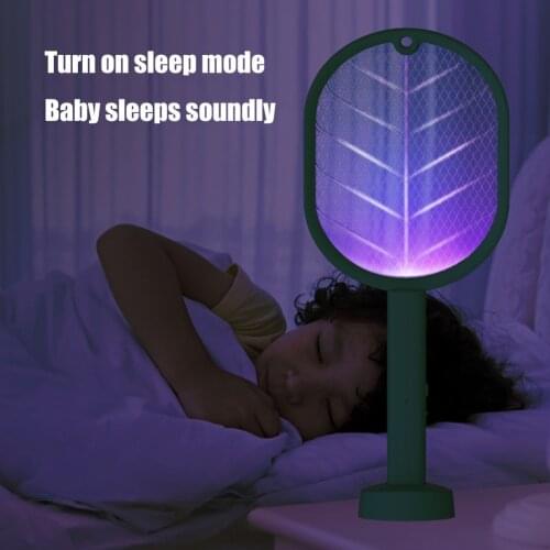 Electric Rechargeable Flys Insect Racket Killer Swatter Catcher Trap Bug Mosquitos Repellent Insecticidal Wasp Pest Control