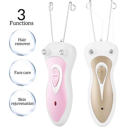 Electric Women Epilator Facial Body Hair Remover Cotton Thread Depilator Female Face Clean Shaver Hair Removal Beauty Machine 5
