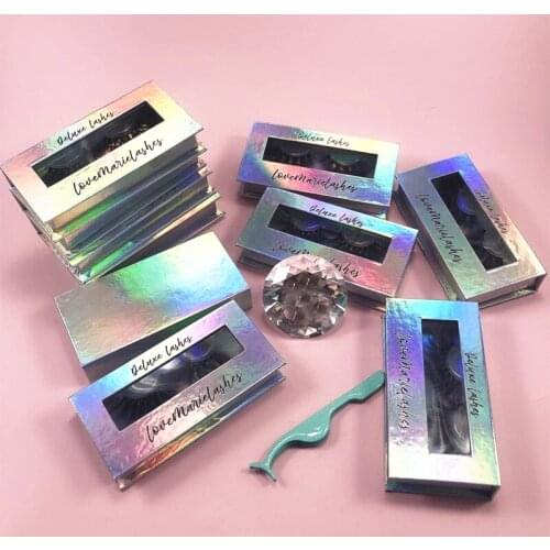 Flash Eyelash Packaging Wholesale 7 Color Rectangle Lashes Case New Lash Boxes With Trays Bulk 25mm Mink Lashes packaging Box