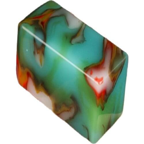 China hand carved gold silk jade Gobi Square Seal Natural Jade Wordless seal