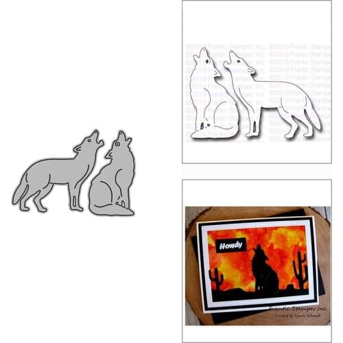 2021 New Howl Wolf Coyote Animal Metal Cutting Dies for DIY Scrapbooking Decor and Card Making Paper Craft Embossing No Stamps