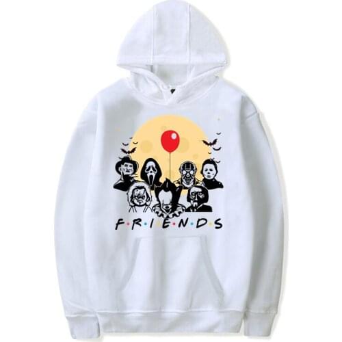 Fashion Horror Movie Printing Oversized Hoodies Women Tops Sweatshirts Kawaii Hoodies Youth Street Sweatshirts Harajuku Hoodie