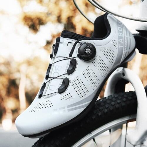 Mens Road Cycling Shoes Compatible Mountain Bike Women SPD-SL Lock Cleats Fast Rotating Buckle Bicycle Sneakers
