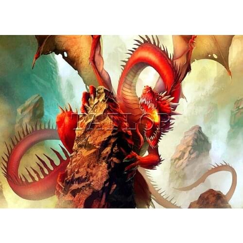 Cuadros embroidery full square 5d diamond painting kit set Dragon landscape complet Cross stitch dirll drawing 3D diy mosaic art