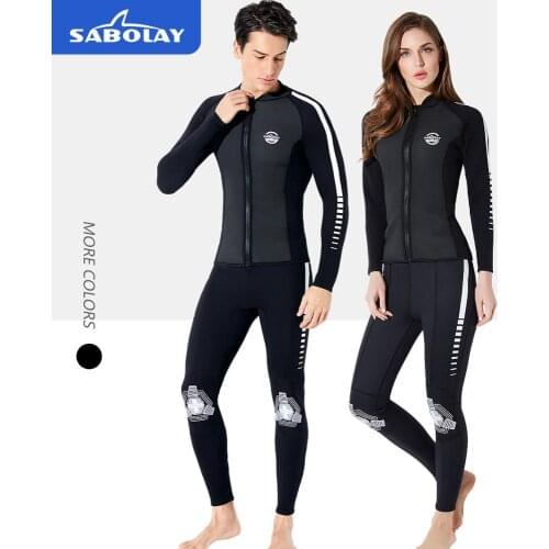Swimsuit Rash Guards 2mm Neoprene Wetsuit Men Scuba Diving Equipment Snorkeling Swim Surf Suit Women Swimming Bathing Set