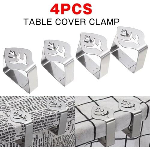 Stainless Steel Leaf Tablecloth Clip Table Cover Clamp Holder Adjustable Holder Cloth Clamps Promenade Picnic Wedding Party