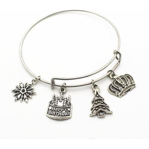 Newest 1pcs/lot Christmas christmas trees Bracelets replaceable Bracelet adjust Bangles charms Jewelry