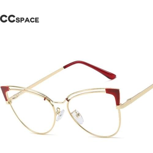 48297 Cat Eye Anti Blue Light Metal Optical Glasses Frames Women Fashion Computer Eyeglasses