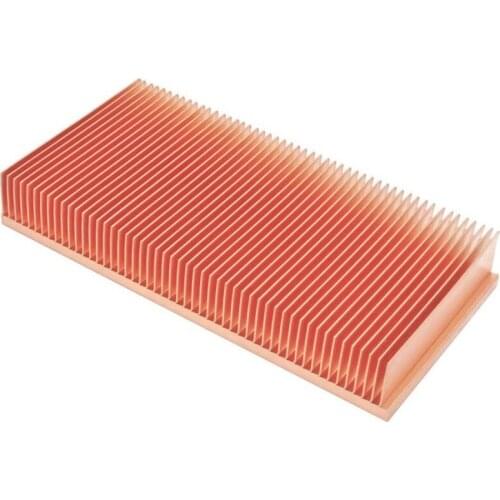 Pure Copper Heatsink 100X50X15mm Skiving Fin Heat Sink Radiator for Electronic RAM Chip LED VGA Cooling Cooler