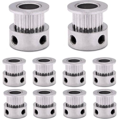 10pc 2GT/GT2 Aluminum Alloy Timing Pulley for 3D Printer 6mm Width Belt for CNC engine lathe