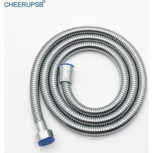 Bathroom 1.5M Stainless Steel Hose Hand Held Water Supply Pipe Shower Hose Flexible Explosion-proof Plumbing Hose Accessories