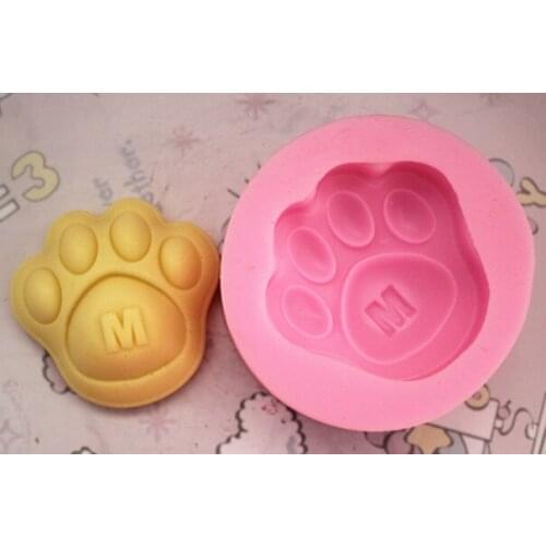 Handmade Soap Silicone Mold Candle Molds Polymer Clay cat paw