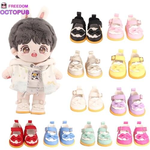 Cute PU Leather Bow Doil Shoes Boots For 14 Inch American& EXO Doll 5cm Mini Shoes Accessories For 32-33 Russia DIY 1/6 Doll