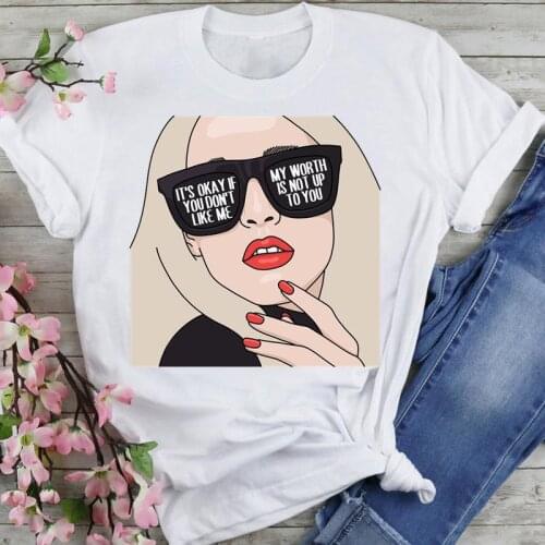 Women Graphic 90s Ladies Letter Beach Style Cartoon Summer Fashion Print Short Sleeve Female Clothes Tops Tees Tshirt T-Shirt